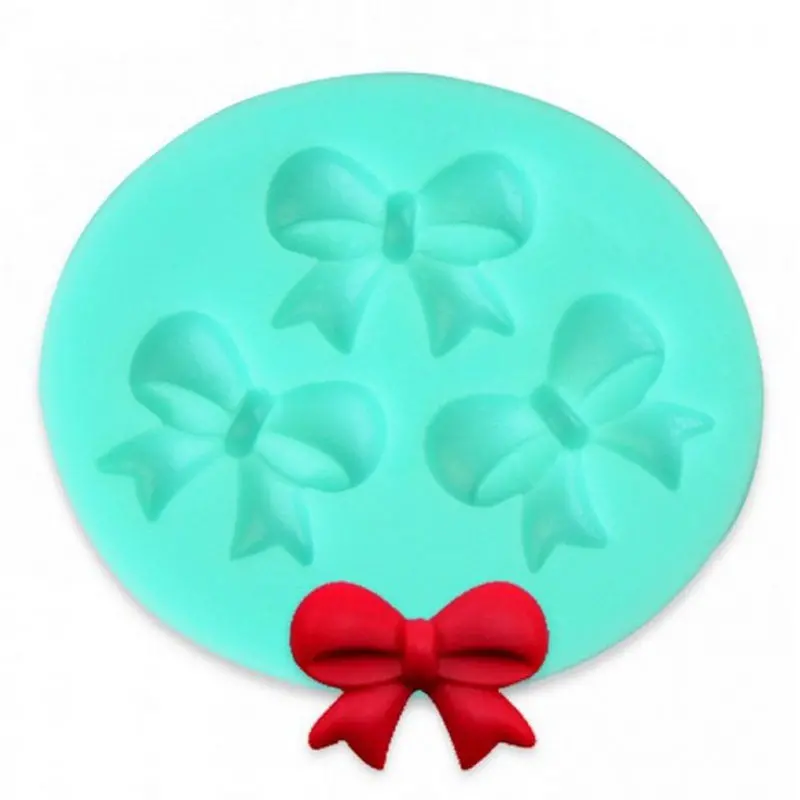 3D Bow Fondant Chocolate Mould Candy Cake Soap Mold Cake Decorating Baking Tool 40935 1