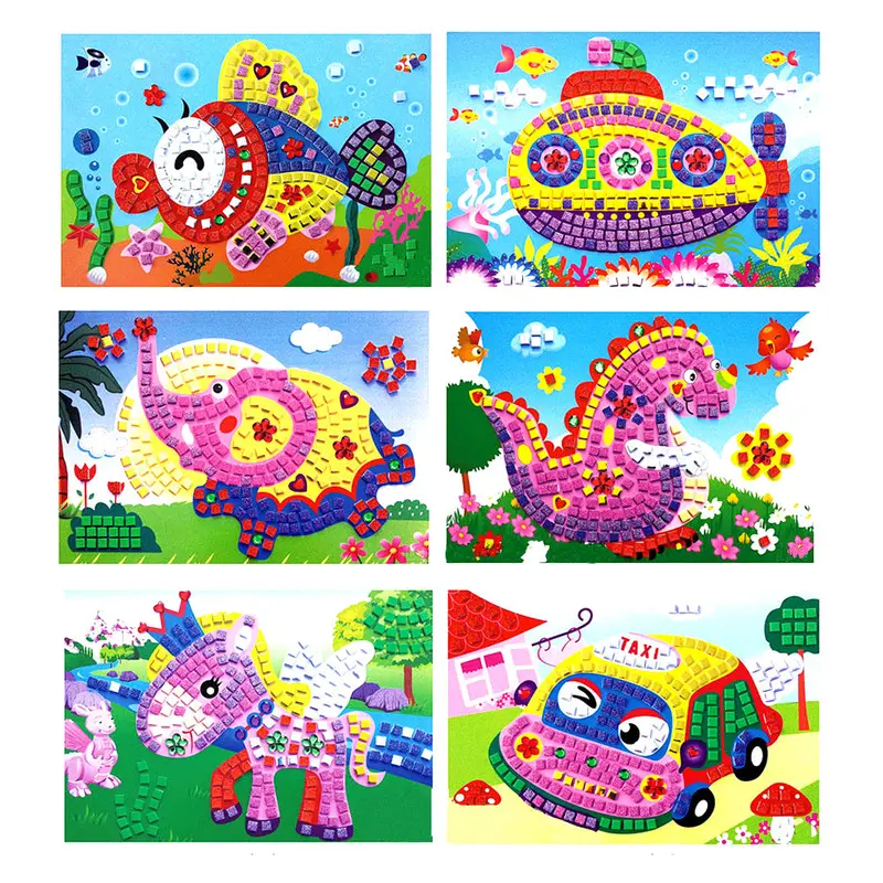 3D Foam Sticky Mosaics Art Princess Butter Flies Sticker Game Crystal Craft Art Sticker Intelligent Development 1