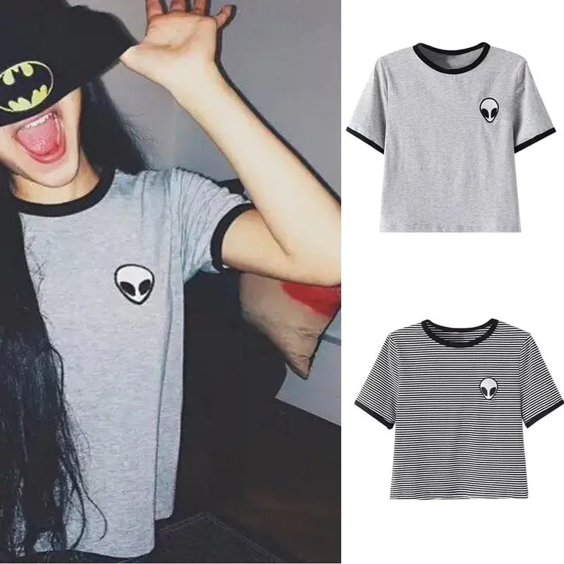 3D Print Aliens Top Short Sleeve Shirt Women Camisetas Teenagers Blouse Women Tops Blusa Casual Clothes 3