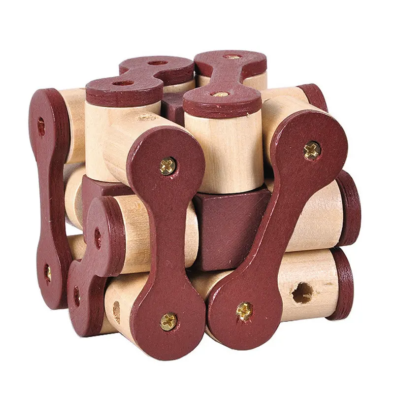3D Puzzles Ming Lock Assembling Wooden Toys Ball Cube Challenge Iq Brain Games Creative Toys For Kids Children 10 Styles 1