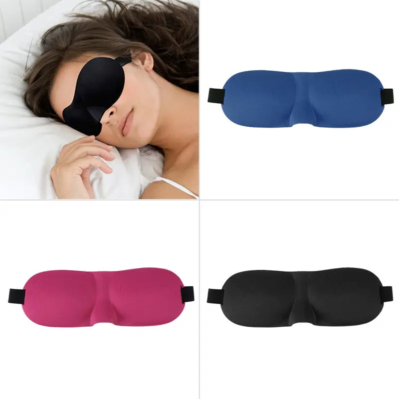 3D Soft Eye Sponge Cover Eyeshade Blinder Travel Sleep Aid Relax Mask Shade Blindfold 1