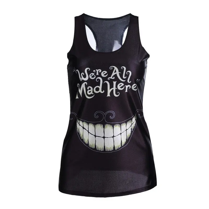3D Vests,Multi-Color Gothic Punk Clubwear T-Shirt Print Tank Top Vest Blouse,Sexy Tops 2