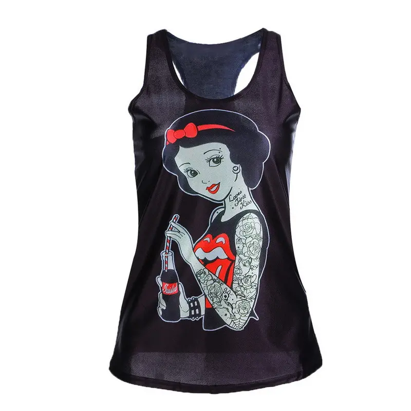 3D Vests,Multi-Color Gothic Punk Clubwear T-Shirt Print Tank Top Vest Blouse,Sexy Tops 4