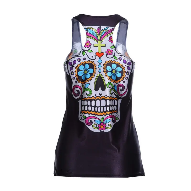 3D Vests,Multi-Color Gothic Punk Clubwear T-Shirt Print Tank Top Vest Blouse,Sexy Tops 6