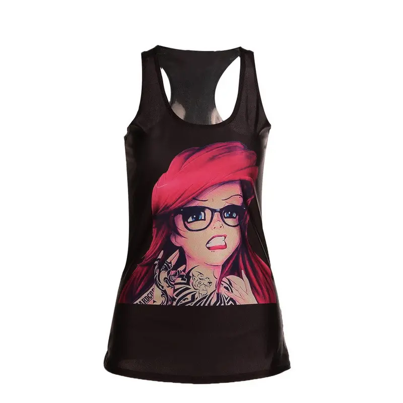3D Vests,Multi-Color Gothic Punk Clubwear T-Shirt Print Tank Top Vest Blouse,Sexy Tops 7