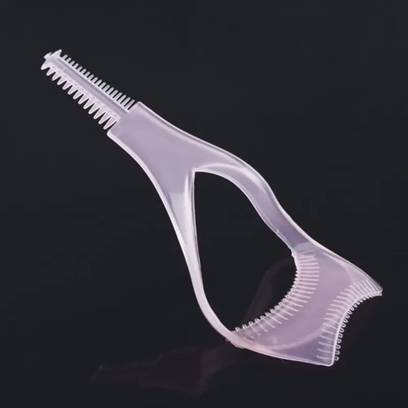 3In1 Eyelash Comb Card Eyebrow Brush Mascara Applicator Curler Guide Makeup 1