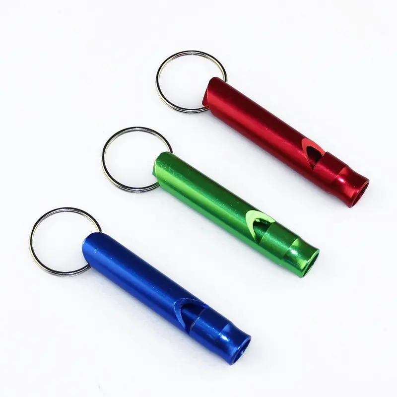 3Pc Mix Aluminum Emergency Survival Interior Design Whistle Keychain For Camping Hiking Outdoor Sport Bicycle Cycling Gift 1
