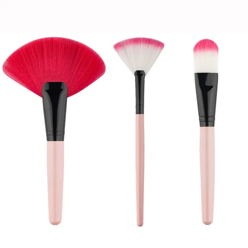 3Pcs Gujhui Professional Fan-Shaped Makeup Brushes Eyeshadow Eyebrow Pinceaux Maquillage Blush Brush Foundation Make Up Brushes 1