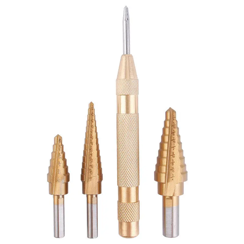 3Pcs Performance Step Drill Bit Set Titanium Coated Hss Drills Bits Industrial Reamer 87865 1