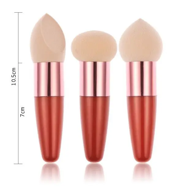 3Pcs Professional Makeup Brushes Liquid Cream Sponge Powder Foundation Concealer Brush Cosmetics Lollipop Makeup Brushes Tools 1