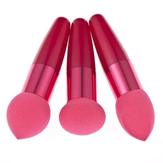 3Pcs Professional Makeup Brushes Liquid Cream Sponge Powder Foundation Concealer Brush Cosmetics Lollipop Makeup Brushes Tools 2