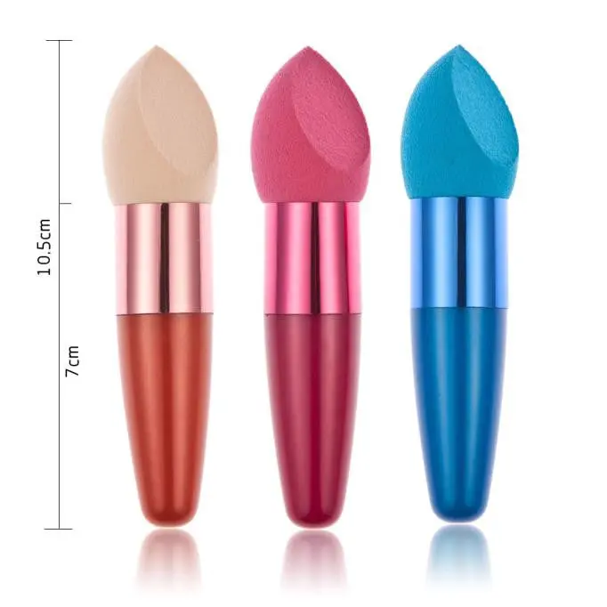 3Pcs Professional Makeup Brushes Liquid Cream Sponge Powder Foundation Concealer Brush Cosmetics Lollipop Makeup Brushes Tools 4