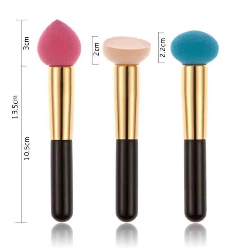 3Pcs Professional Makeup Brushes Women Liquid Cream Foundation Concealer Sponge Lollipop Make Up Brushes Cosmetics Tools 1