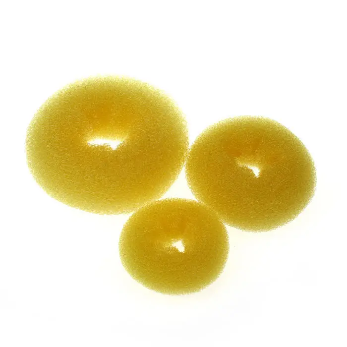 3Pcs Sponge Women Girl Hair Bun Ring Donut Shaper Styler Maker 3 Sizes Beige Whale Room 1