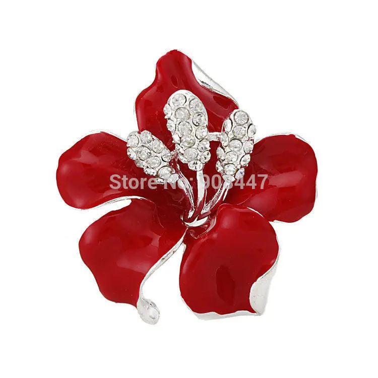 4.2X3.6Cm Flowers Enamel Brooch, Wedding Brooches Pins 1