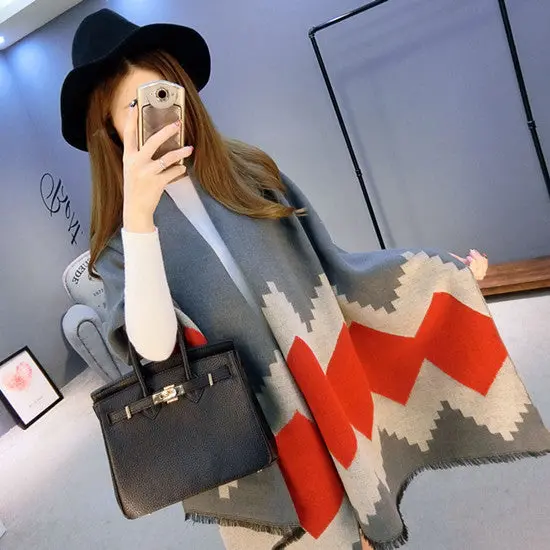 4 Colors Rhombus Pattern200cmx60cm Warmstyleall Match Soft Basic Scarf Shawl Pashmina 1