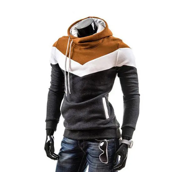 4 Colorsand Contrast Color Slim Thickened Fleece Hoodies 1