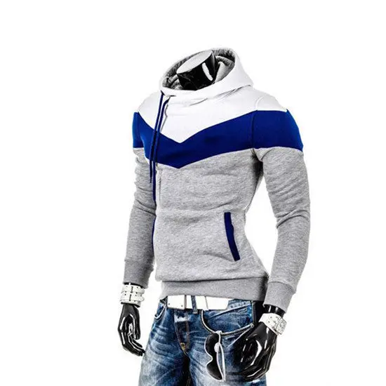 4 Colorsand Contrast Color Slim Thickened Fleece Hoodies 5