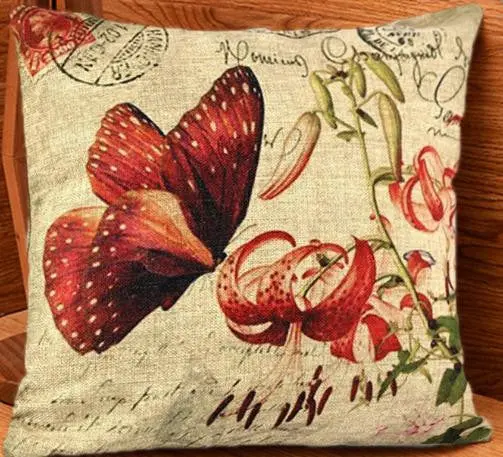 4 Different Patterns Printing Cotton Linen Square Shaped Decorative Pillow Cover Pillowcase Pillowslip 45*45Cm 86703 4