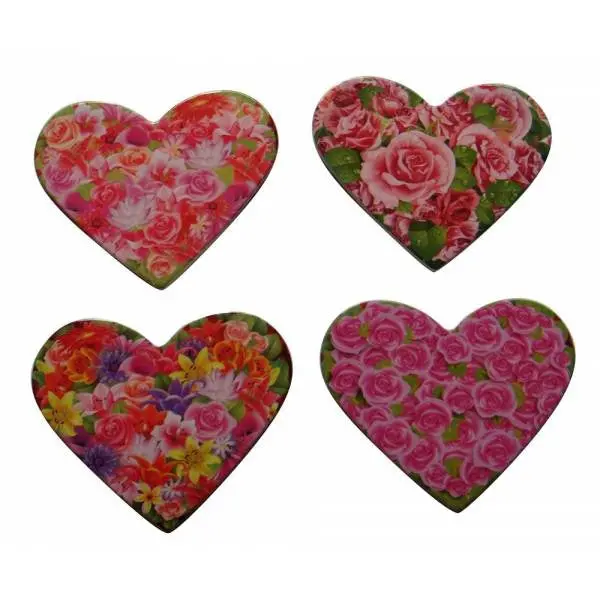 4 Inches Wood Pedestal Kitchen Accessories Heart Flowers Design European Style 88879 1