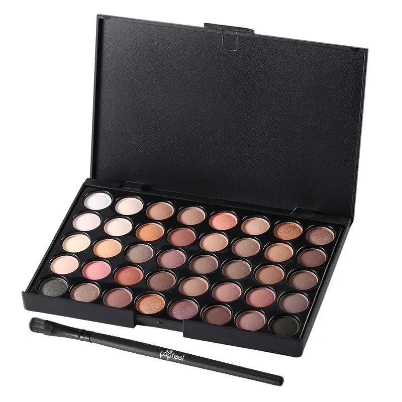 40 Colors Setfacial Cosmetic Makeup Eyeshadow Palette Personal Eye Shadow Cosmetic Tools With Brush 1
