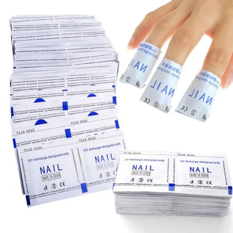 400Pcs Uv Gel Nail Polish Remover Removal Wraps Acetone Pads Foil Art Cleaner 1