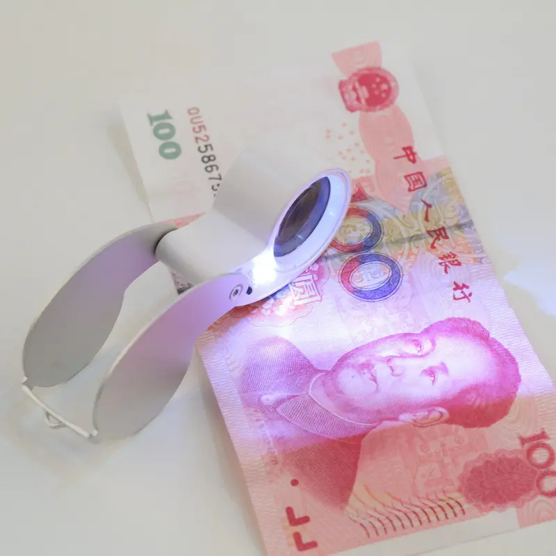 40X 25Mm Power Jeweler Loupe Led Loop Magnifier Magnifing Glass Lighted Jewelry Tools Equipts 1