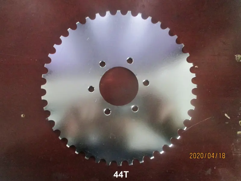 44 Teeth 6 Hole Flat Chrome Sprocket For #2 Hd Axle Wheel Only! 1