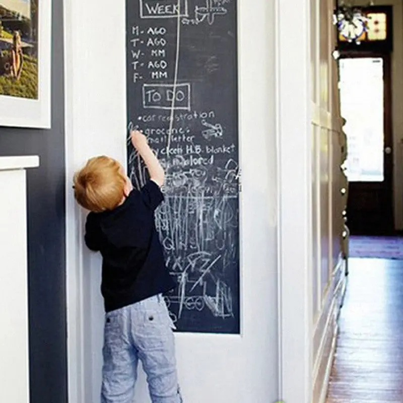 45X200cm Chalk Board Blackboard Stickers Removable Vinyl Draw Decor Decals Art Chalkboard Wall Sticker For Kids Rooms 84102 1