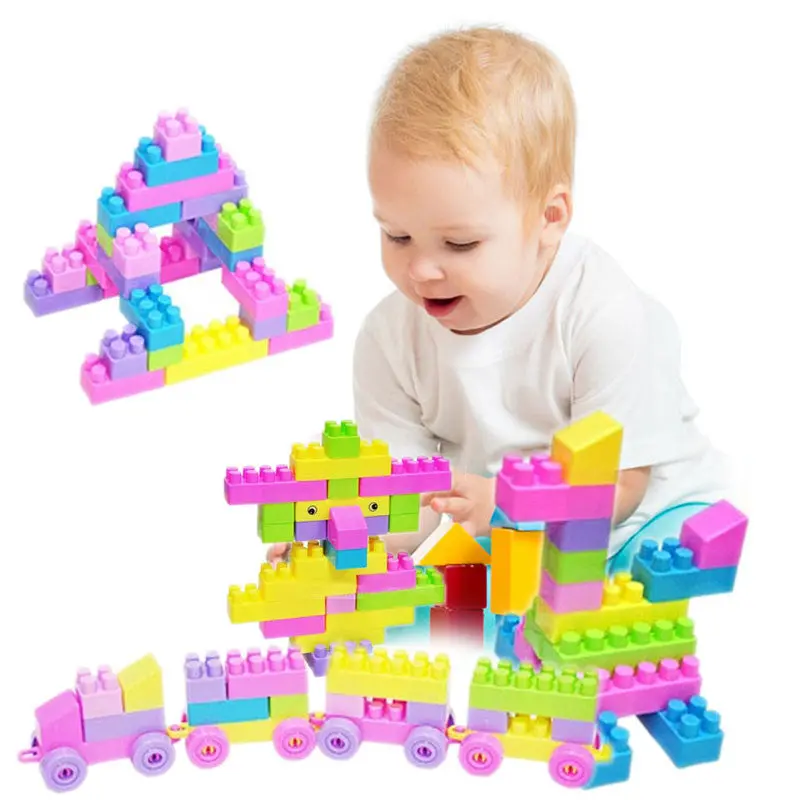 46Pcs Plastic Children Kid Puzzle Educational Building Bricks Toy, Diy Creative Bricks Toys For Children Toys 1