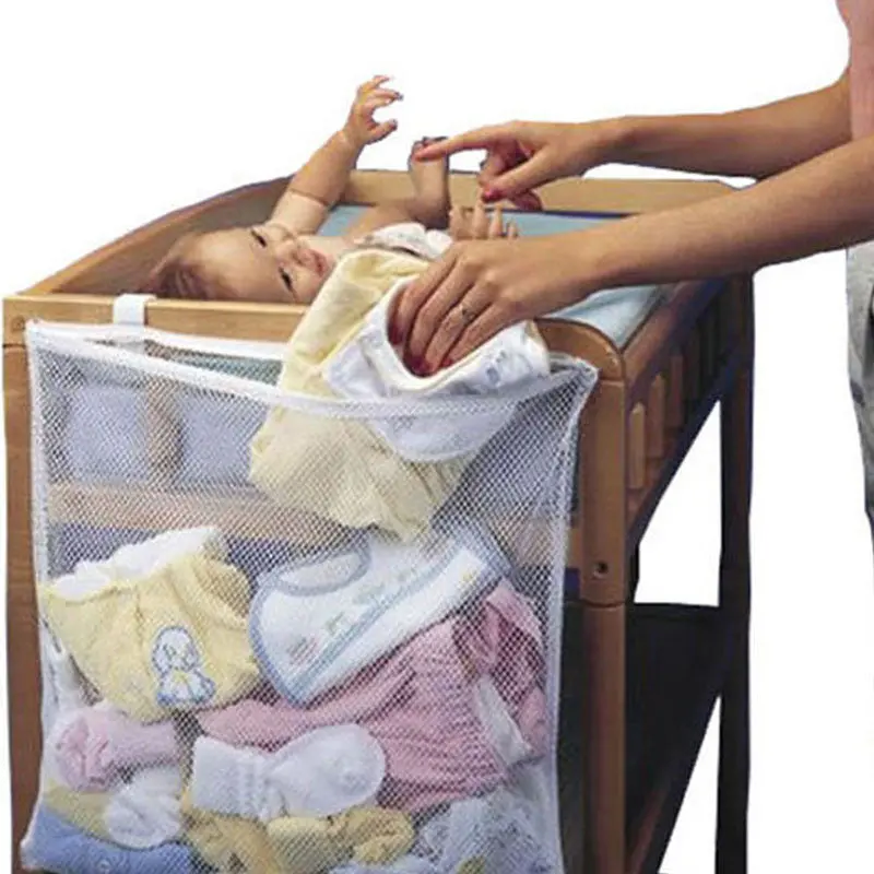 48 * 60Cm Large Baby Bed Storage Hanging Storage Organizer Easily Fix On Baby Cribs Bed Crib Organizer Crib Storage 1