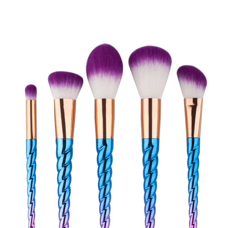 4Pcs/5Pcs/7Pcs Gujhui Rose Gold Makeup Brushes Professional Concealer Hair Brush Powder Foundation Make Up Brushes Tools 3