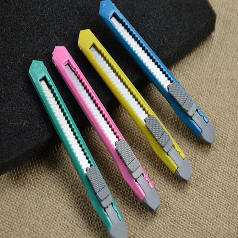 4Pcs Box Cutter Utility Knife Snap Off Retractable Razor Blade Tool Creative 80527 1