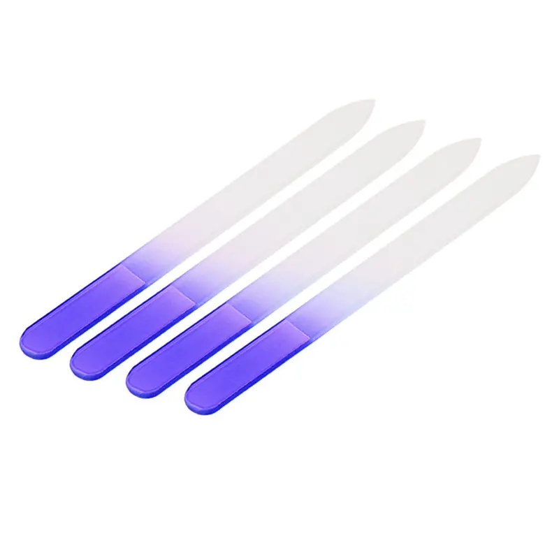 4Pcs Durable Nail Files Crystal Glass Nail Buffer Manicure Nail File Purple 1