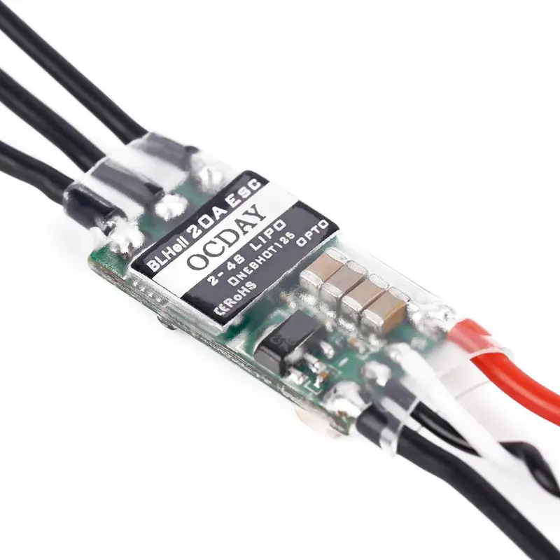 4Pcs Ocday 20A Mini 2-4S Lipo Esc (No Bec) Ones125 For Qav Emax Zmr 220 1