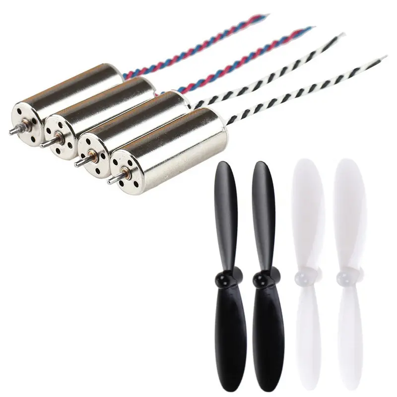 4Pcs Original Hubsan Spare Parts Hubsan X4 H107c H107d Rc Quadcopter Drone 4Pcs Motor + 4Pcs Propellers 1