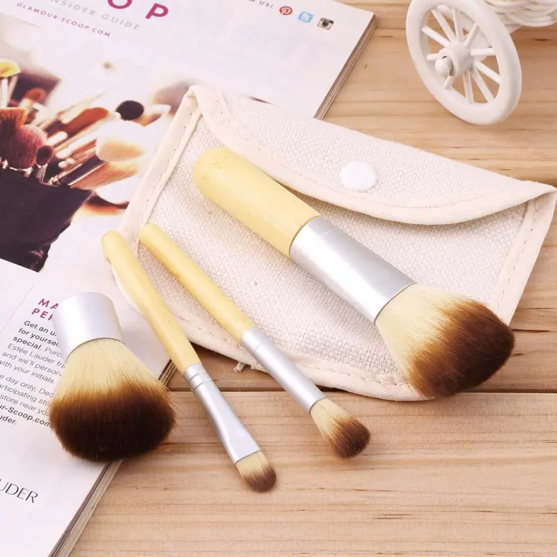 4Pcs Pro Makeup Cosmetic Blush Brush Foundation Powder Kabuki Brushes Kit Set 2