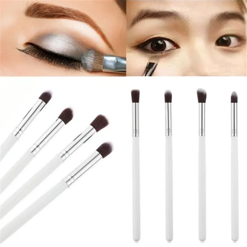 4Pcs Professional Eye Brushes Eyeshadow Powder Foundation Blending Pencil Brush Eyebrows Eyelashes Makeup Brushes Tool 1