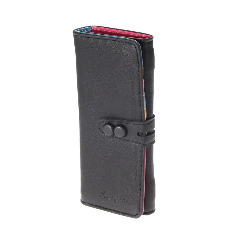 5 Candy Colors Pu Leather Women Long Wallet Purse 5 Card Holder Clutch Purse 1