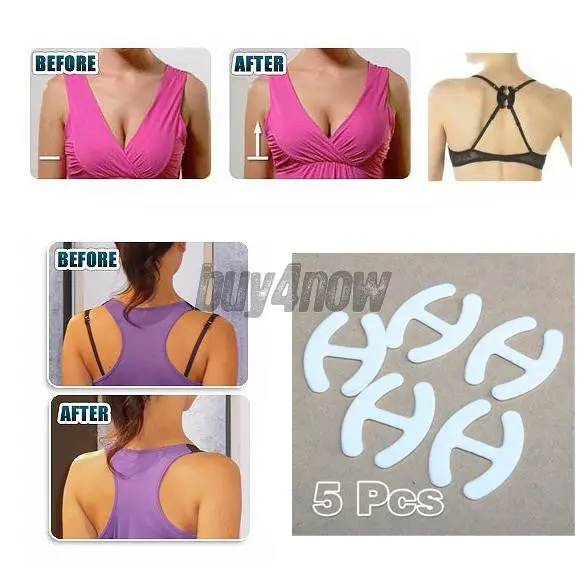 5 Clips Hide Converter Bra Strap Cleavage Control 1