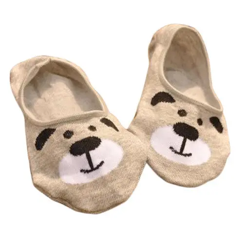 5 Colorcute Cartoon Bear Cat Rabbit Chunmian Stealth Boat Socksshort Femininocartoon Animal Print Socks 3