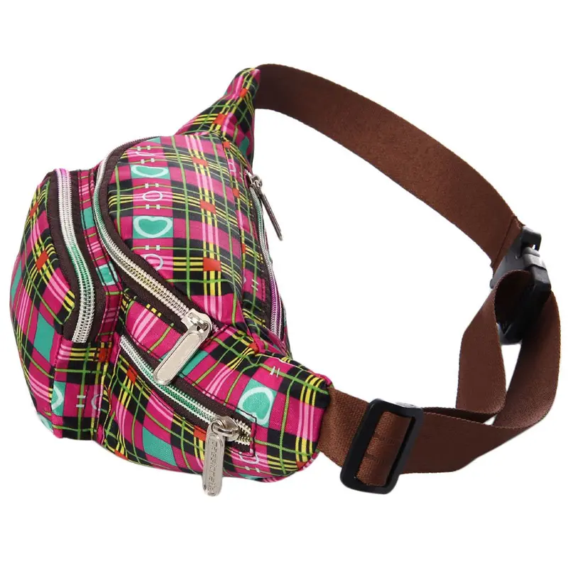 5 Colors Forward Waist Bag Oxford Plaid Waist Bag 1