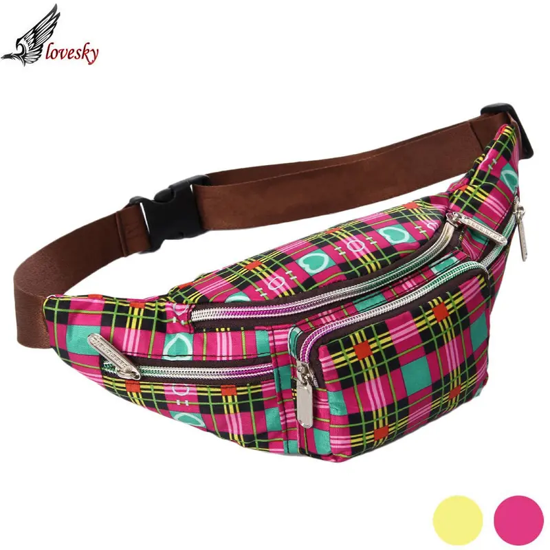 5 Colors Forward Waist Bag Oxford Plaid Waist Bag 2