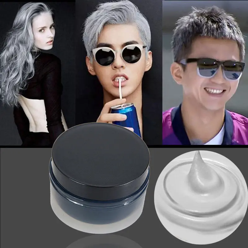 5 Colors Grey Hair Dye Styling Colored Hair Mud Hair Color Wax Disposable Temporary Hair Dye 1