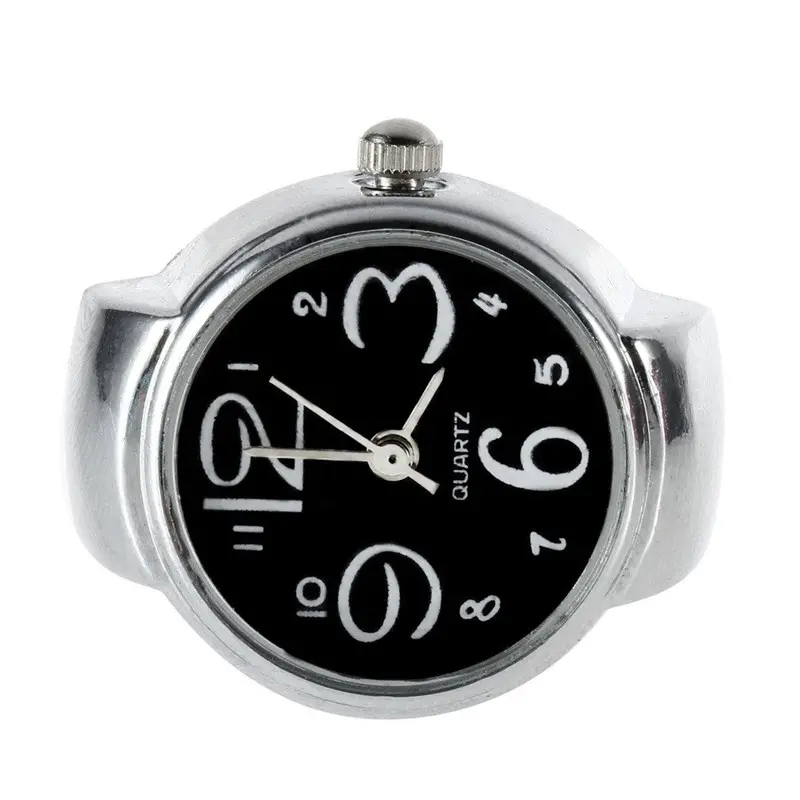 5 Colors Optional For Creativesteel Round Elastic Quartz Finger Ring Watch 3