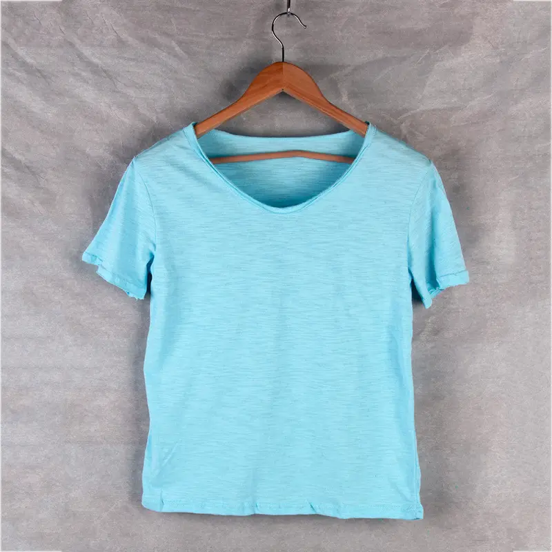 5 Colorsdesigned Cotton Material Exclusive Pretty Tops V-Neck Shorts Stunning Cut Border Blouse T-Shirt 7