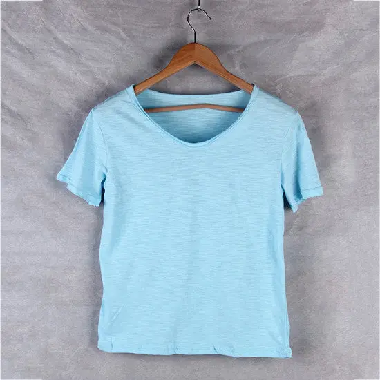 5 Colorsdesigned Cotton Material Exclusive Pretty Tops V-Neck Shorts Stunning Cut Border Blouse T-Shirt 9