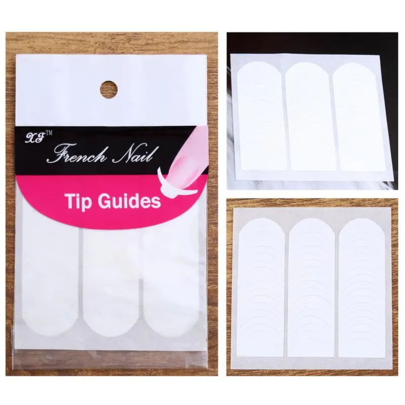 5 Packs Diy Stencil Nail Art Style French Tips Form Nail Fringe Guides 1