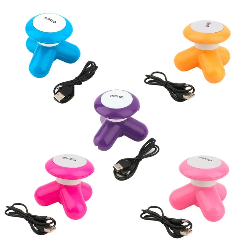5 Pattern Handheld Electric Full Body Massager Hammers Vibrating For Pain Relief Relaxation Yellowbluepurplepinklight Red 1