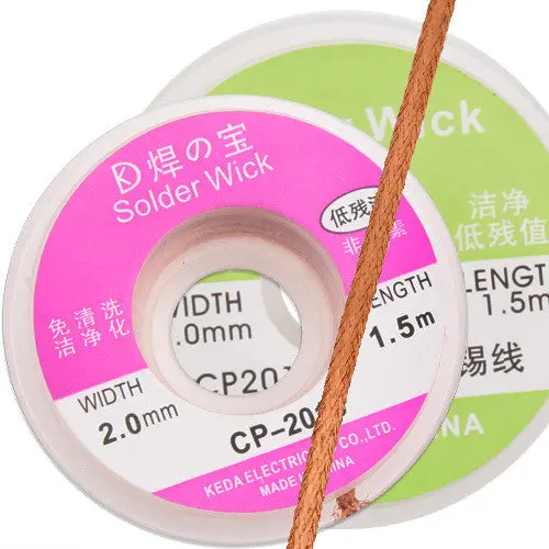 5 X 2.5Ft 2.0Mm Desoldering Braid Solder Remover Wick Cable 6559 1